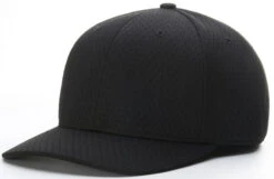Richardson Black Fitted Promesh 8-stitch Long Base Umpire Cap