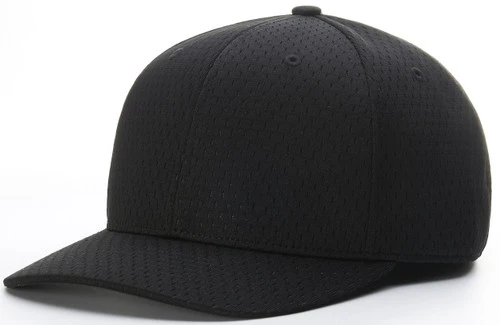 Richardson Black Fitted Promesh 8-stitch Long Base Umpire Cap 1 Richardson Black Fitted Promesh 8-stitch Long Base Umpire Cap