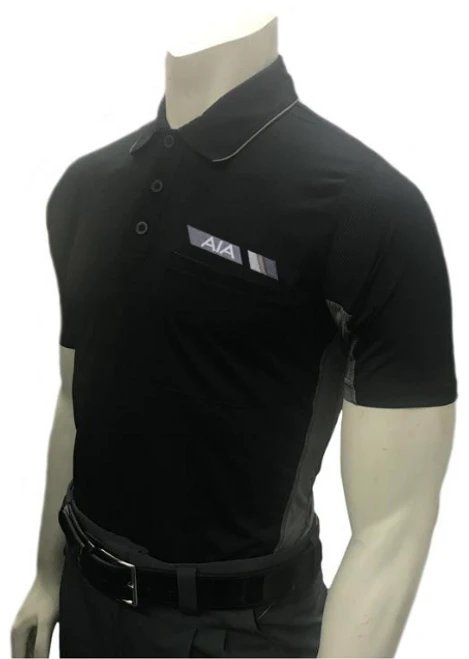 Arizona AIA Major League Style Body Flex Black/Charcoal Grey Umpire Shirt 1 Arizona AIA Major League Style Body Flex Black/Charcoal Grey Umpire Shirt