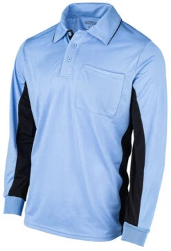Smitty MLB Replica Sky Blue W/Black Side Panel Long Sleeve Umpire Shirt