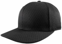 Black Fitted Promesh 4-stitch Umpire Plate Cap