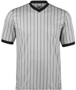 Cliff Keen Grey Pinstripe Ultra Mesh Referee Shirt