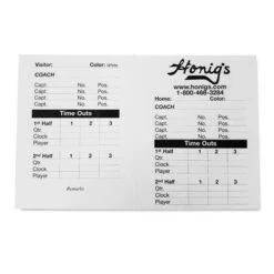 Honig's Football Referee Game Data Cards