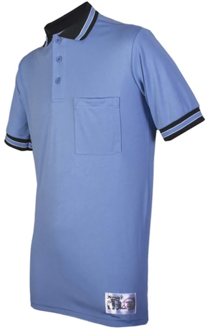 Honig's Carolina Blue Umpire Shirt With Black MLB Collar 1 Honig's Carolina Blue Umpire Shirt With Black MLB Collar