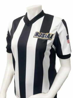 New Jersey NJSIAA Body Flex® Women's 2 1/4" Stripe Basketball Referee Shirt