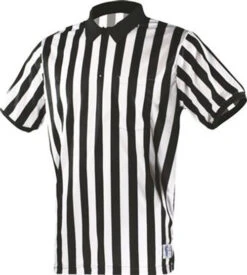 Cliff Keen Short Sleeve Ultra-Mesh 1" Stripe Football Referee Shirt