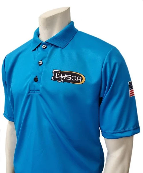 Louisiana LHSOA Bright Blue Short Sleeve Men's Volleyball Referee Shirt 1 Louisiana LHSOA Bright Blue Short Sleeve Men's Volleyball Referee Shirt
