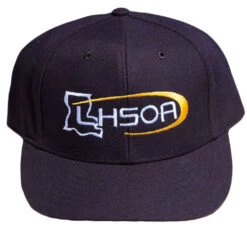 Louisiana LHSOA Pulse Flex-fit Black 6-stitch Combo Umpire Cap