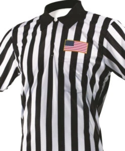 Smitty Short Sleeve Lacrosse Referee Shirt With Gold Flag