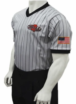 Mississippi MHSAA Men's Grey Pinstripe Referee Shirt