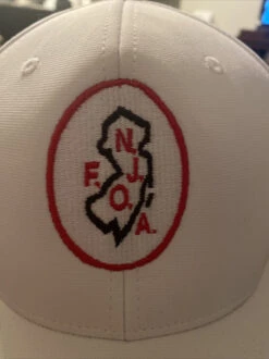 New Jersey NJFOA Pulse Performance White Flex Fit Football Referee Cap