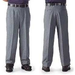 Smitty Officials Apparel Heather Grey Pleated Combo Umpire Pants