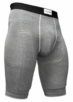 ThighPro Protective Grey Umpire Compression Shorts