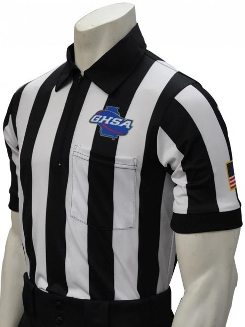Georgia GHSA Dye Sublimated Football Referee Shirt 1 Georgia GHSA Dye Sublimated Football Referee Shirt