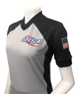 Georgia GHSA Women's Grey And Black Basketball Referee Shirt