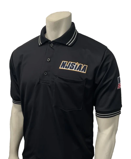 New Jersey NJSIAA Short Sleeve Black Umpire Shirt 1 New Jersey NJSIAA Short Sleeve Black Umpire Shirt