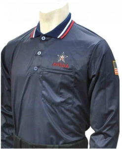 Alabama AHSAA Dye Sublimated Long Sleeve Navy Umpire Shirt