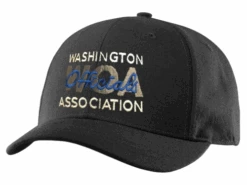 Washington WOA Fitted Black 4-stitch Baseball Umpire Plate Cap