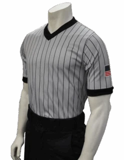Smitty Grey Referee Shirt With Sublimated Flag